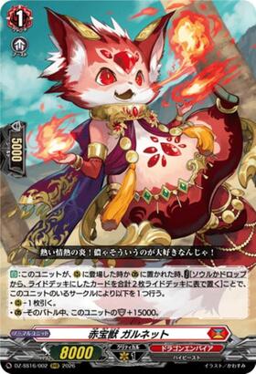 Red Treasure Beast Garnet (DZ-SS16/002)