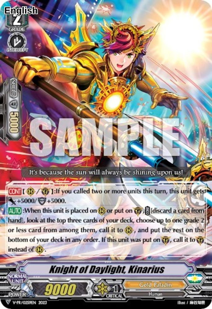 Knight of Daylight, Kinarius