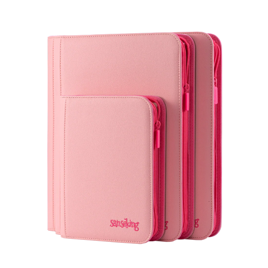 Sanseking Solid Color PU Card Binder (Pink)