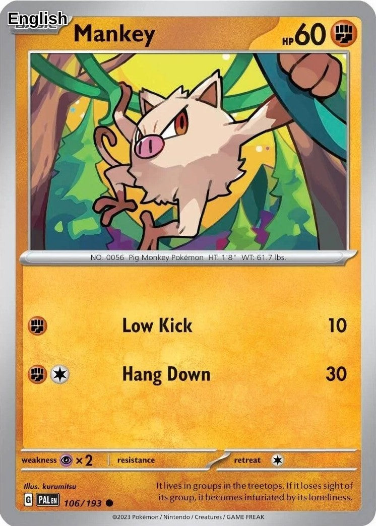 Mankey - 106/193 (Cosmos Holo)