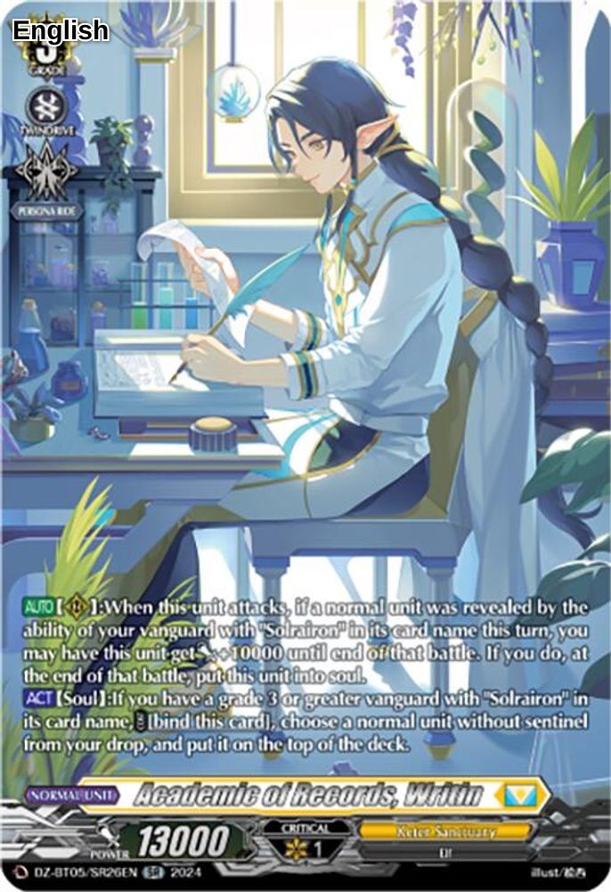 Academic of Records, Writin (SR)