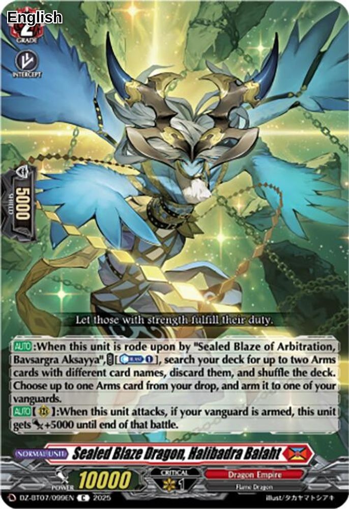 Sealed Blaze Dragon, Halibadra Balaht