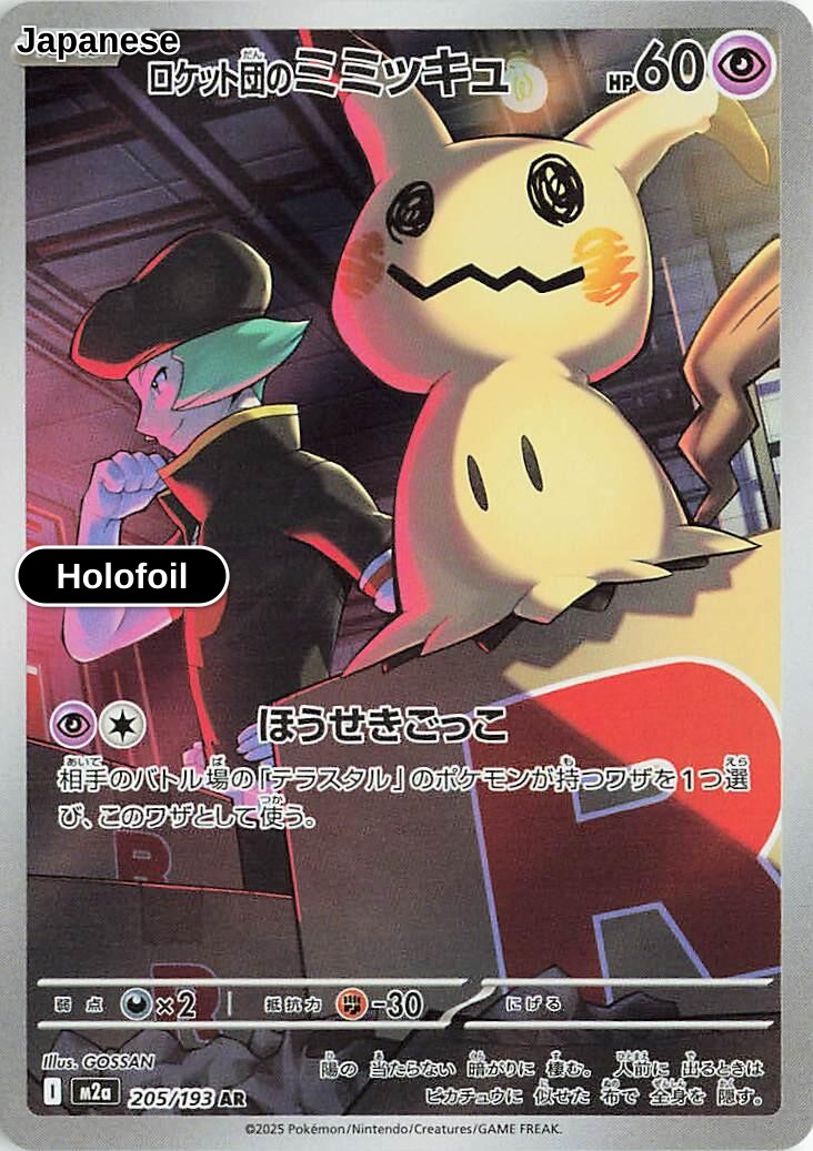 Team Rocket's Mimikyu - 205/193