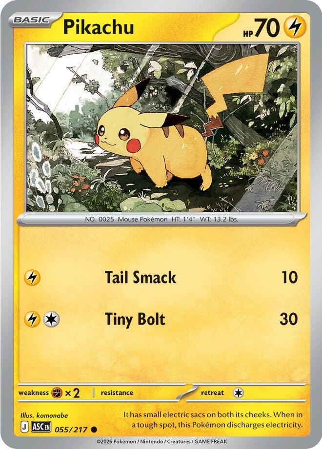 pokemon pikachu mega evolution card Pikachu (055/217) [Mega Evolution: Ascended Heroes] – Tefuda