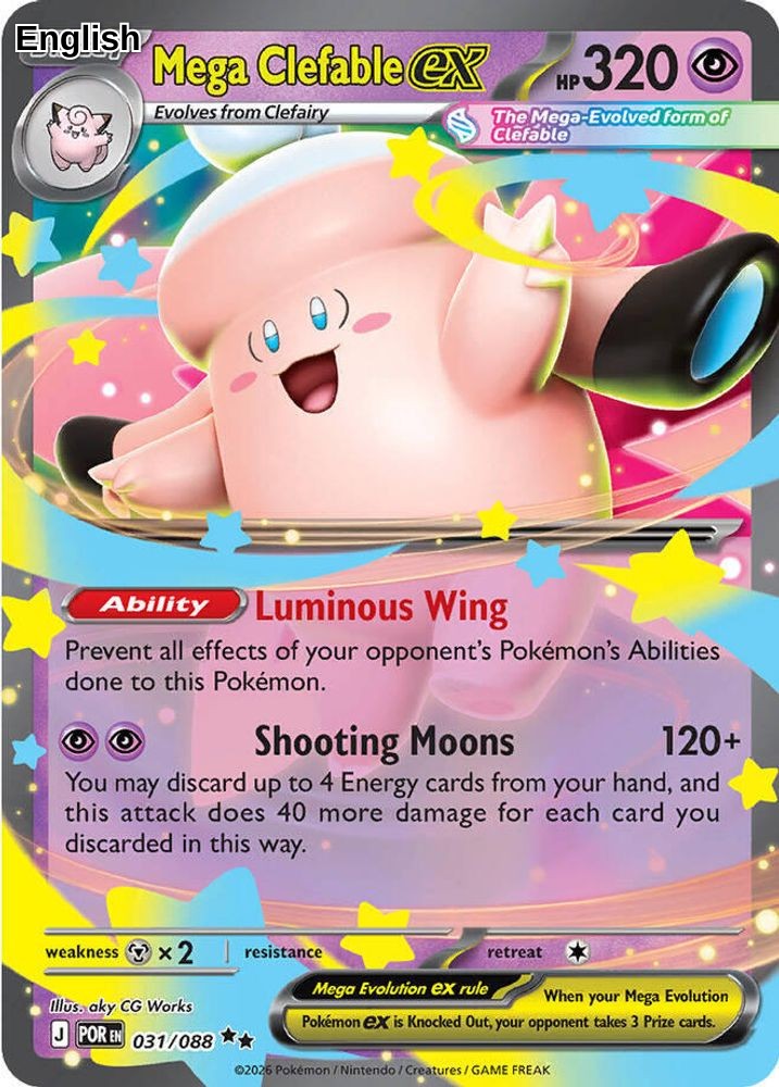 Mega Clefable ex - 031/088