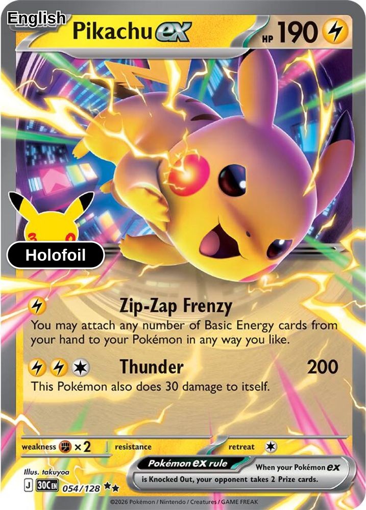 Pikachu ex - 054/128
