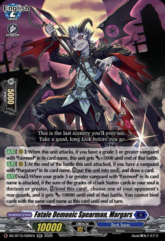 Fatale Demonic Spearman, Margars
