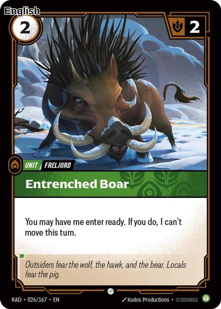 Entrenched Boar
