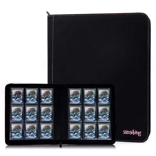 9 Pocket Sanseking Leather Binder