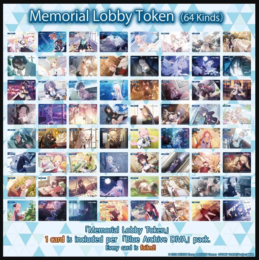 Wixoss WXDi-CP02 Blue Archive Diva Memorial Lobby Token Set