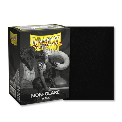 Dragon Shield: Standard 100ct Sleeves - Black (Non-Glare Matte)