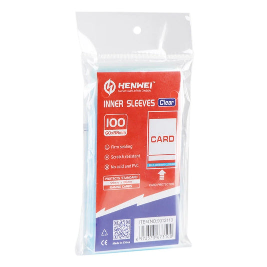 100pcs HENWEI 60x88mm High Quality Clear Card Sleeves