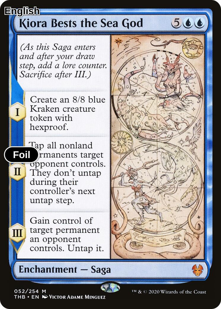 Kiora Bests the Sea God [THB - 52] M Theros Beyond Death - Foil