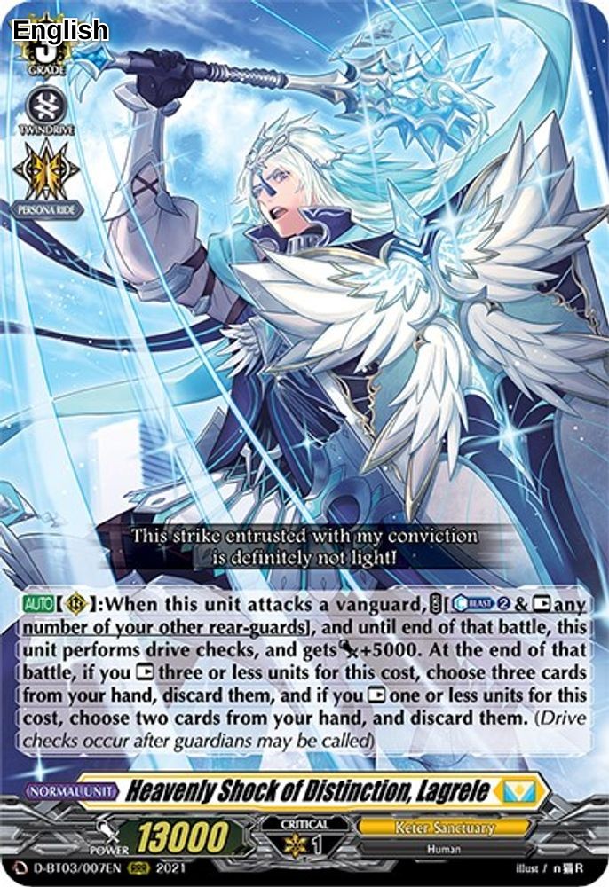 Heavenly Shock of Distinction, Lagrele