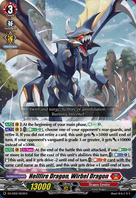 [JP] Hellfire Dragon, Wirbel Dragon [Knights 0f Rebirth - DZ-BT08/001 (RRR)]