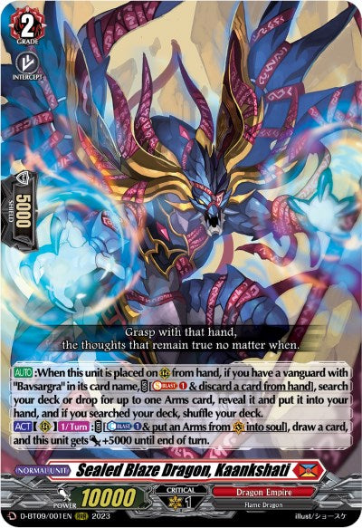 Sealed Blaze Dragon, Kaankshati (D-BT09/001EN) [Dragontree Invasion]