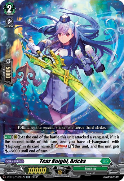 Tear Knight, Aricks (D-BT07/028EN) [Raging Flames Against Emerald Storm]