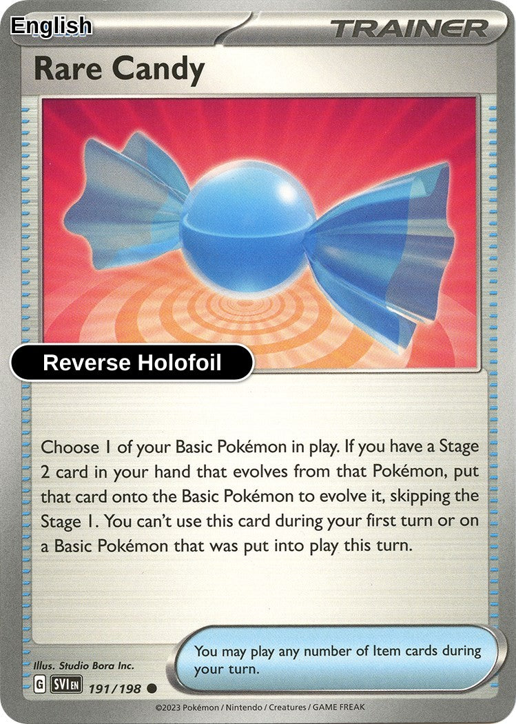 Rare Candy - 191/198 [SVI - 191/198] C SV01: Scarlet & Violet Base Set - Reverse Holofoil