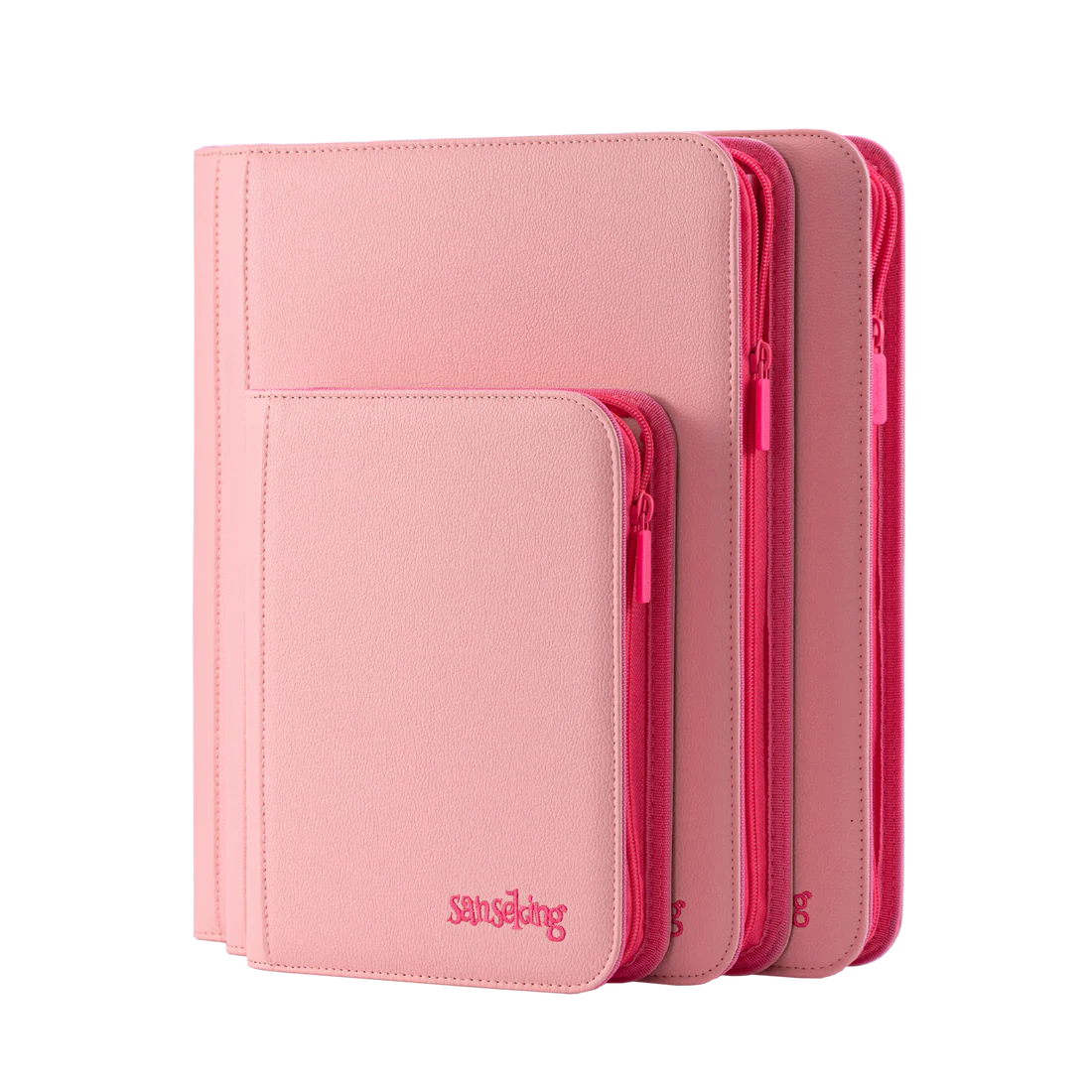Sanseking Solid Color PU Card Binder (Pink)