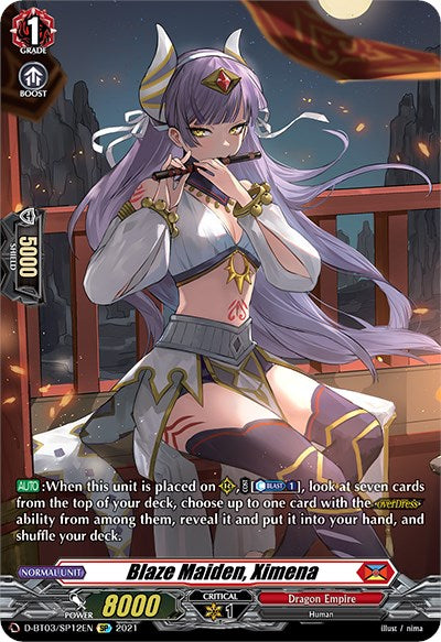 Blaze Maiden, Ximena (D-BT03/SP12EN) [Advance of Intertwined Stars]