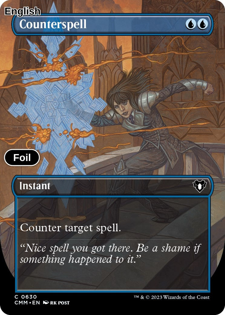 Counterspell (Borderless) [CMM - 630] C Commander Masters - Foil