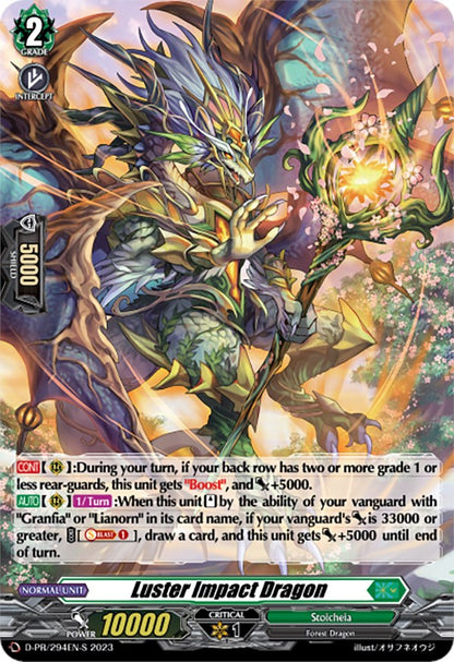 Luster Impact Dragon (Foil) (D-PR/294EN-S) [D Promo Cards]