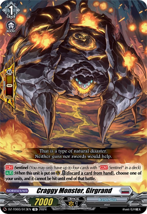 Craggy Monster, Girgrand (DZ-TD03/013EN) [Start Up Trial Deck: Brandt Gate]