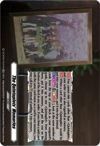 The Quintuplets' Memories (EXC) (DZ-BT02/EX31EN) [Illusionless Strife]