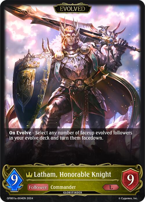 Latham, Honorable Knight (Evolved) (GFB01a-004EN) [GFB01: Gloryfinder Bundle 01: Guide to Glory]