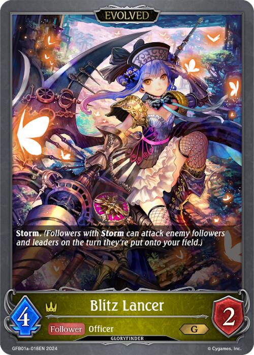 Blitz Lancer (Evolved) (GFB01a-018EN) [GFB01: Gloryfinder Bundle 01: Guide to Glory]