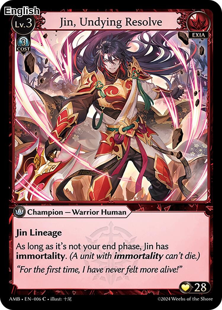 Jin, Undying Resolve