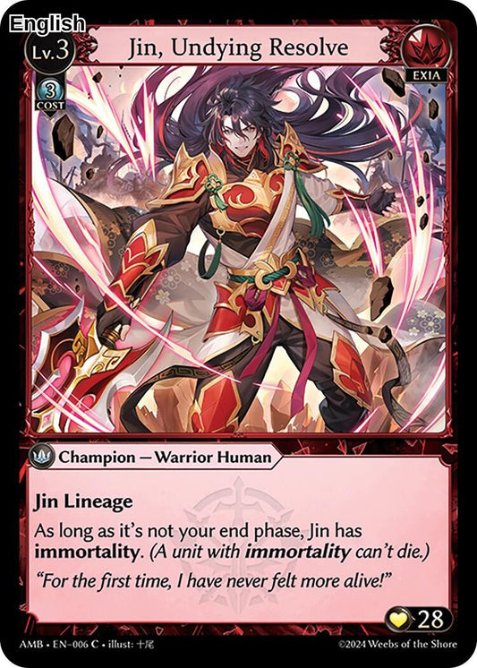 Jin, Undying Resolve