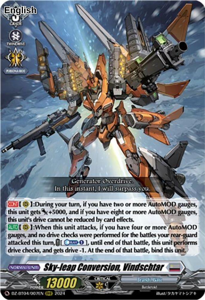 Sky-leap Conversion, Vindschtar