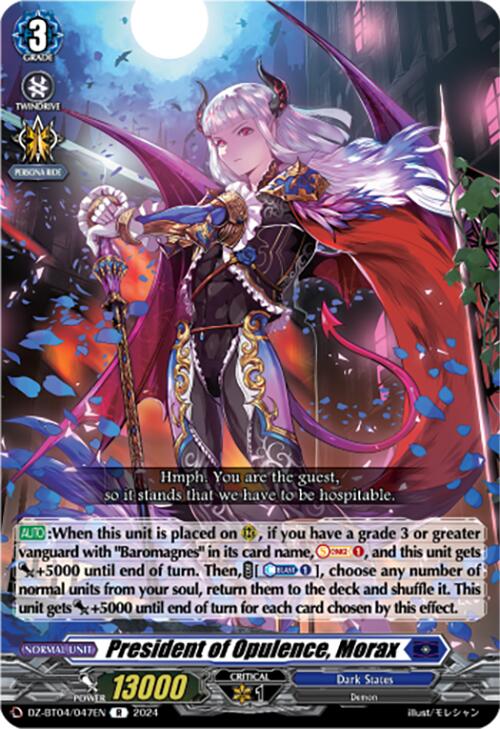 President of Opulence, Morax (DZ-BT04/047EN) [DZ-BT04: Destined Showdown]