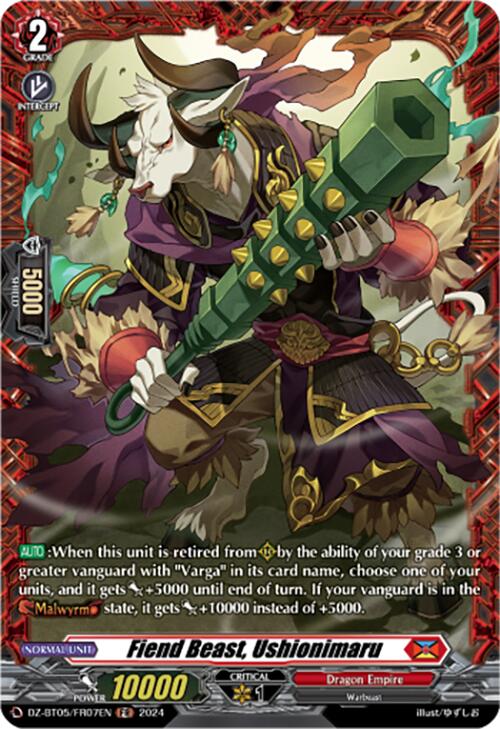 Fiend Beast, Ushionimaru (DZ-BT05/FR07EN) [DZ-BT05: Omniscient Awakening]