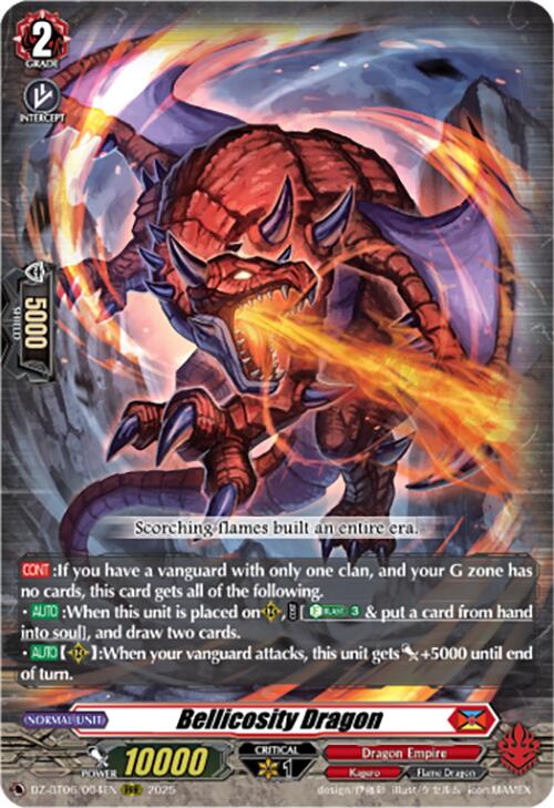 Bellicosity Dragon (DZ-BT06/004EN) [DZ-BT06: Generation Dragenesis]