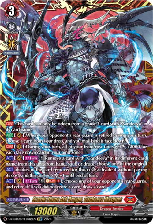 Scarlet Flame Ash Dragon, Gandeeva Masques (DZ-BT06/FFR02EN) [DZ-BT06: Generation Dragenesis]