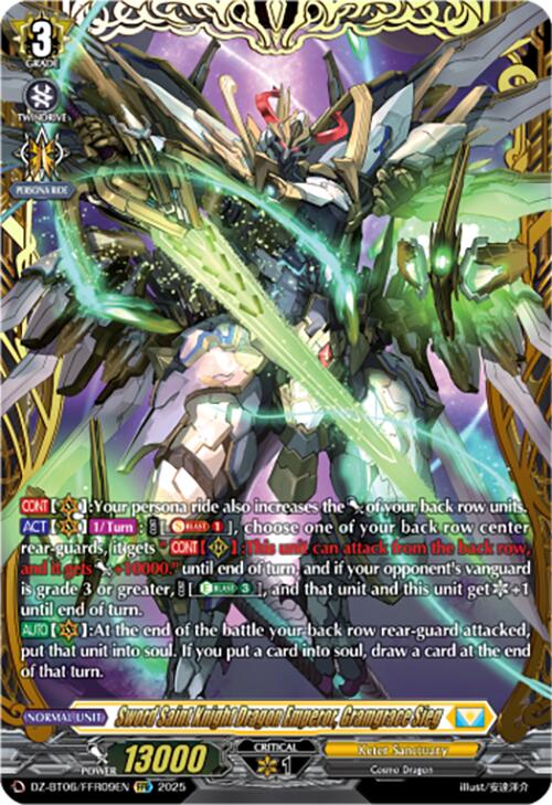 Sword Saint Knight Dragon Emperor, Gramgrace Sieg (DZ-BT06/FFR09EN) [DZ-BT06: Generation Dragenesis]