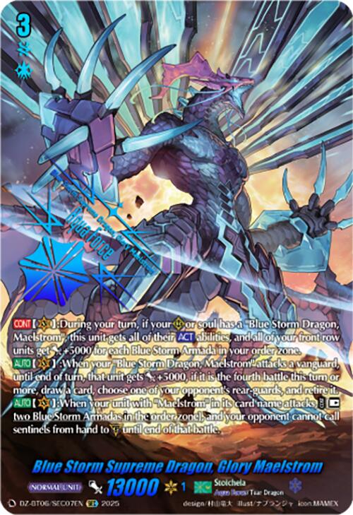 Blue Storm Supreme Dragon, Glory Maelstrom (DZ-BT06/SEC07EN) [DZ-BT06: Generation Dragenesis]