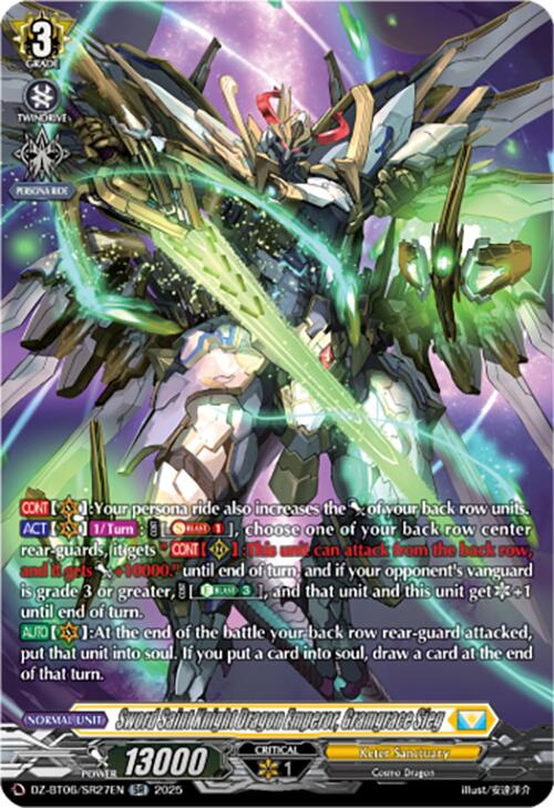 Sword Saint Knight Dragon Emperor, Gramgrace Sieg (DZ-BT06/SR27EN) [DZ-BT06: Generation Dragenesis]