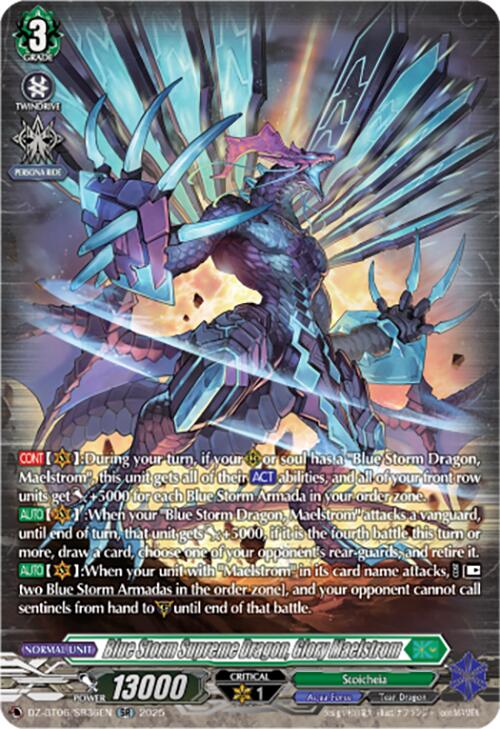 Blue Storm Supreme Dragon, Glory Maelstrom (DZ-BT06/SR36EN) [DZ-BT06: Generation Dragenesis]