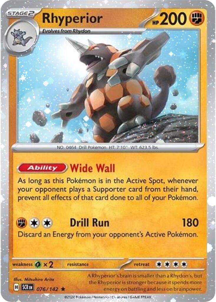 Rhyperior (076/142) (Cosmos Holo) [Scarlet & Violet: Stellar Crown]