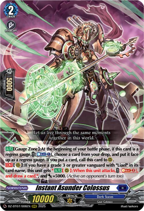 Instant Asunder Colossus (DZ-BT07/006EN) [DZ-BT07: Moon Fangs & Cerulean Blaze]