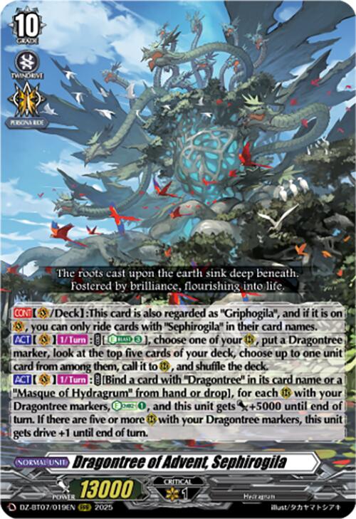 Dragontree of Advent, Sephirogila (DZ-BT07/019EN) [DZ-BT07: Moon Fangs & Cerulean Blaze]