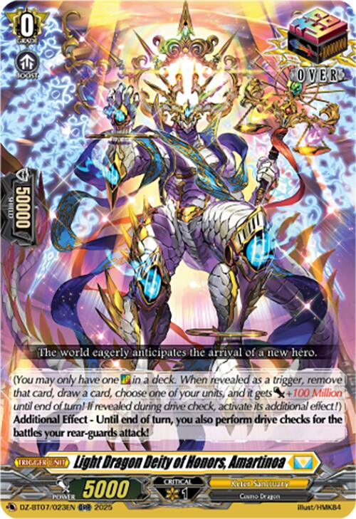 Light Dragon Deity of Honors, Amartinoa (DZ-BT07/023EN) [DZ-BT07: Moon Fangs & Cerulean Blaze]