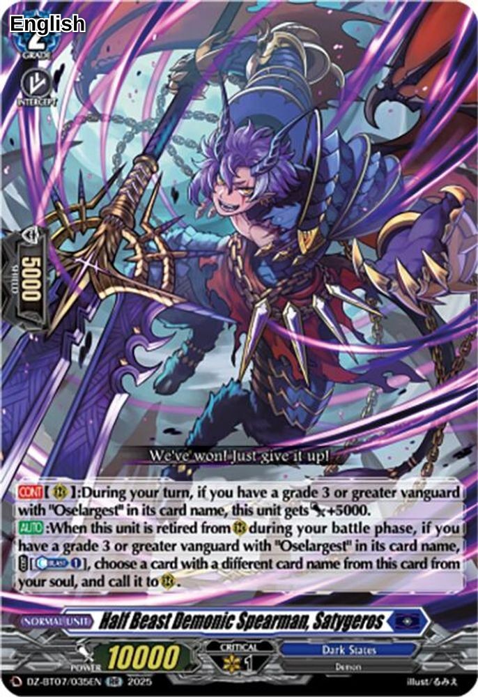 Half Beast Demonic Spearman, Satygeros