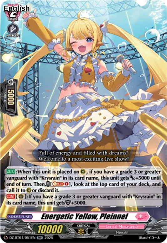 Energetic Yellow, Pleinnel