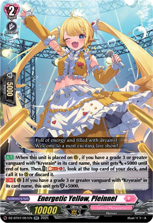 Energetic Yellow, Pleinnel (DZ-BT07/051EN) [DZ-BT07: Moon Fangs & Cerulean Blaze]