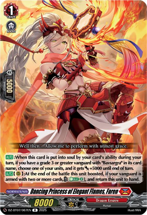 Dancing Princess of Elegant Flames, Faren (DZ-BT07/067EN) [DZ-BT07: Moon Fangs & Cerulean Blaze]