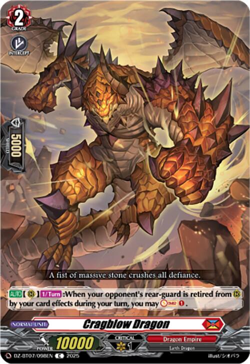 Cragblow Dragon (DZ-BT07/098EN) [DZ-BT07: Moon Fangs & Cerulean Blaze]